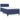 Pat box spring cu saltea, albastru, 80x200 cm, textil