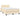 Pat box spring cu saltea, crem, 120x200 cm, textil