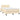 Pat box spring cu saltea, crem, 120x200 cm, textil