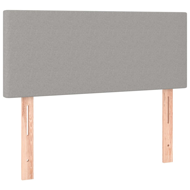 Pat box spring cu saltea, gri deschis, 120x200 cm, textil