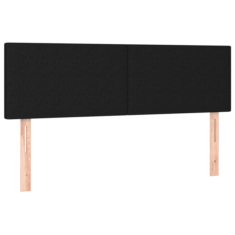 Pat box spring cu saltea, negru, 140x190 cm, textil