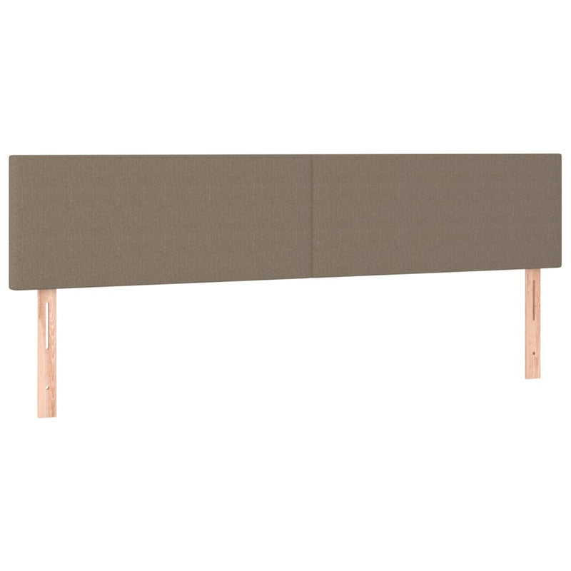 Pat box spring cu saltea, gri taupe, 200x200 cm, textil