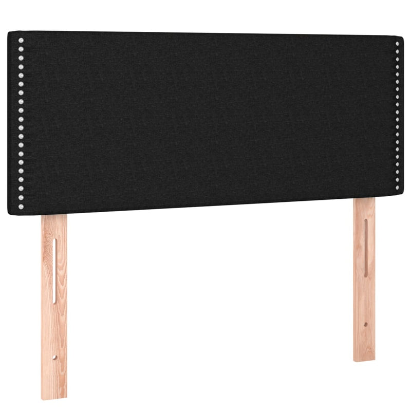 Pat box spring cu saltea, negru, 100x200 cm, textil