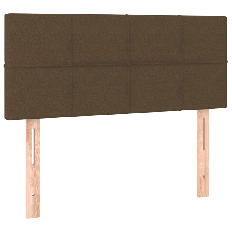 Pat box spring cu saltea, maro închis, 80x200 cm, textil