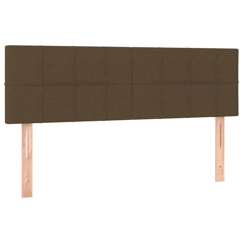 Pat box spring cu saltea, maro închis, 140x200 cm, textil