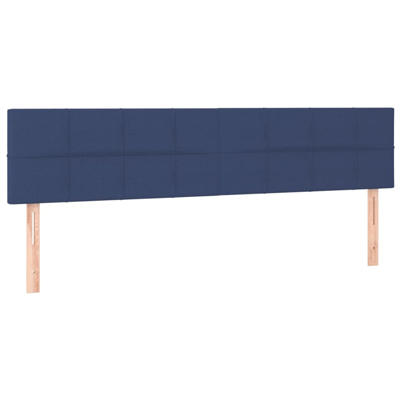 Pat box spring cu saltea, albastru, 180x200 cm, material textil