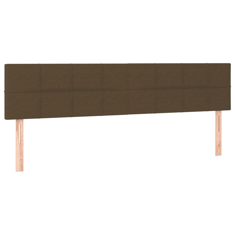 Pat box spring cu saltea, maro închis, 200x200 cm, textil