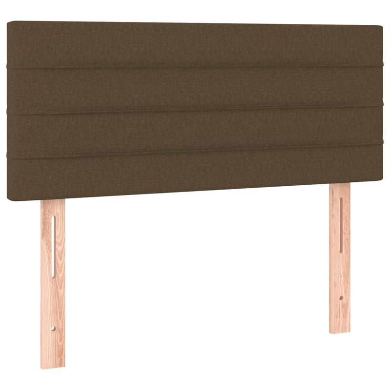 Pat box spring cu saltea, maro închis, 120x200 cm, textil
