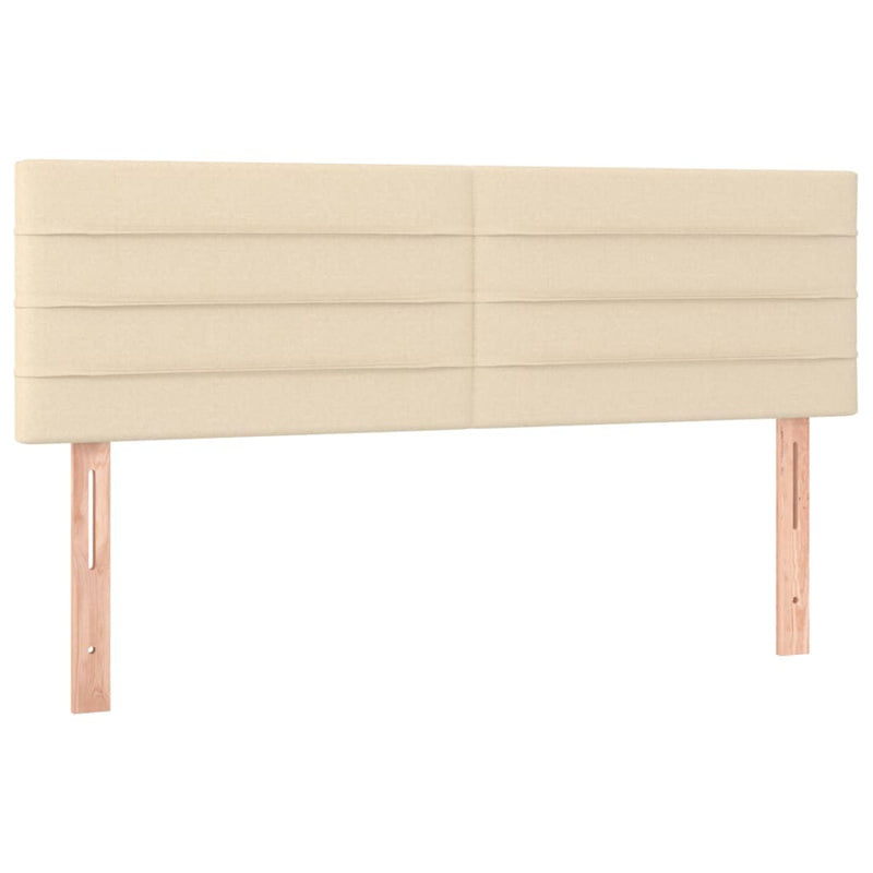 Pat box spring cu saltea, crem, 140x200 cm, textil