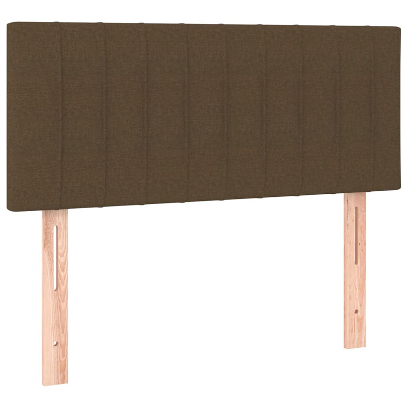 Pat box spring cu saltea, maro închis, 80x200 cm, textil