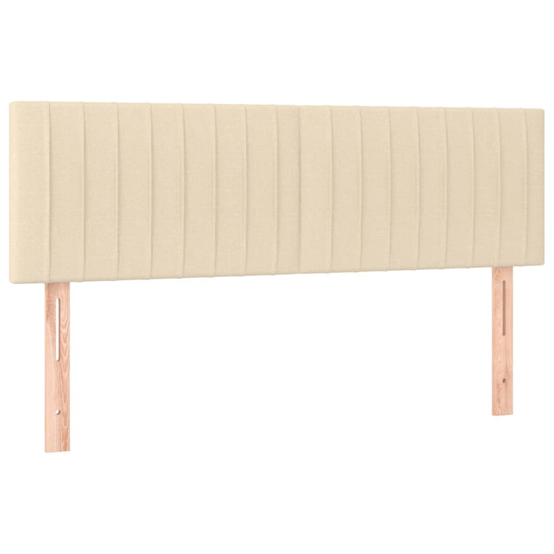 Pat box spring cu saltea, crem, 140x200 cm, textil