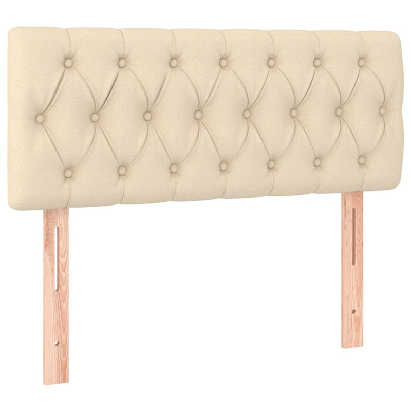 Pat box spring cu saltea, crem, 120x200 cm, textil