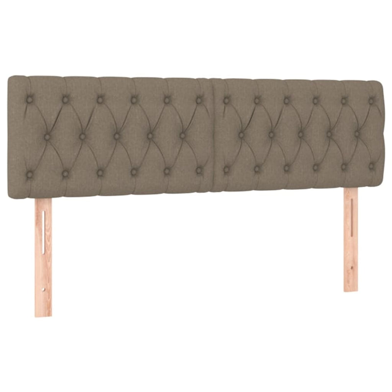 Pat box spring cu saltea, gri taupe, 140x200 cm, textil