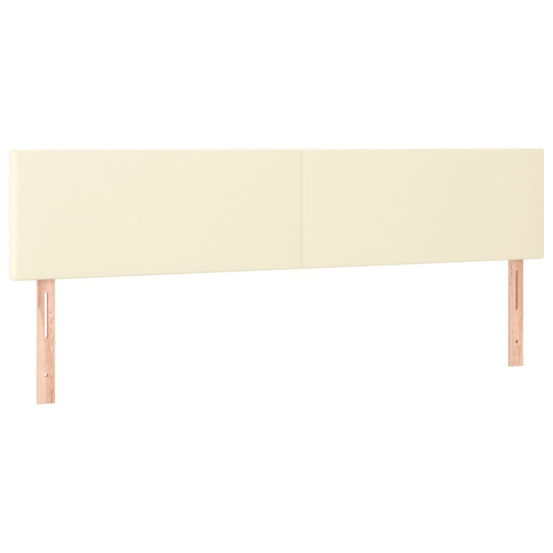 Pat box spring cu saltea, crem, 180x200 cm, piele ecologică