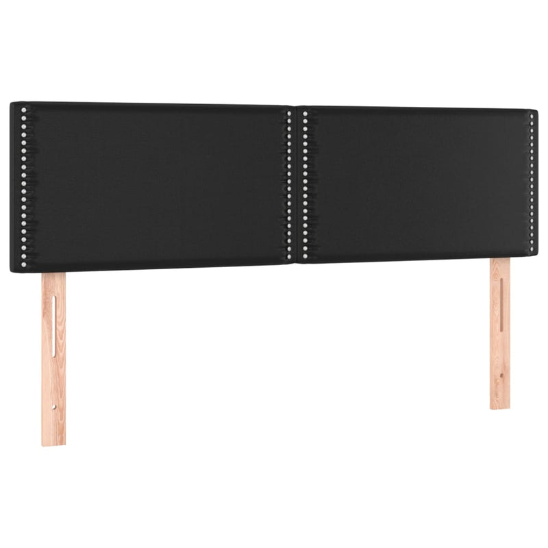 Pat box spring cu saltea, negru, 140x190 cm, piele ecologică