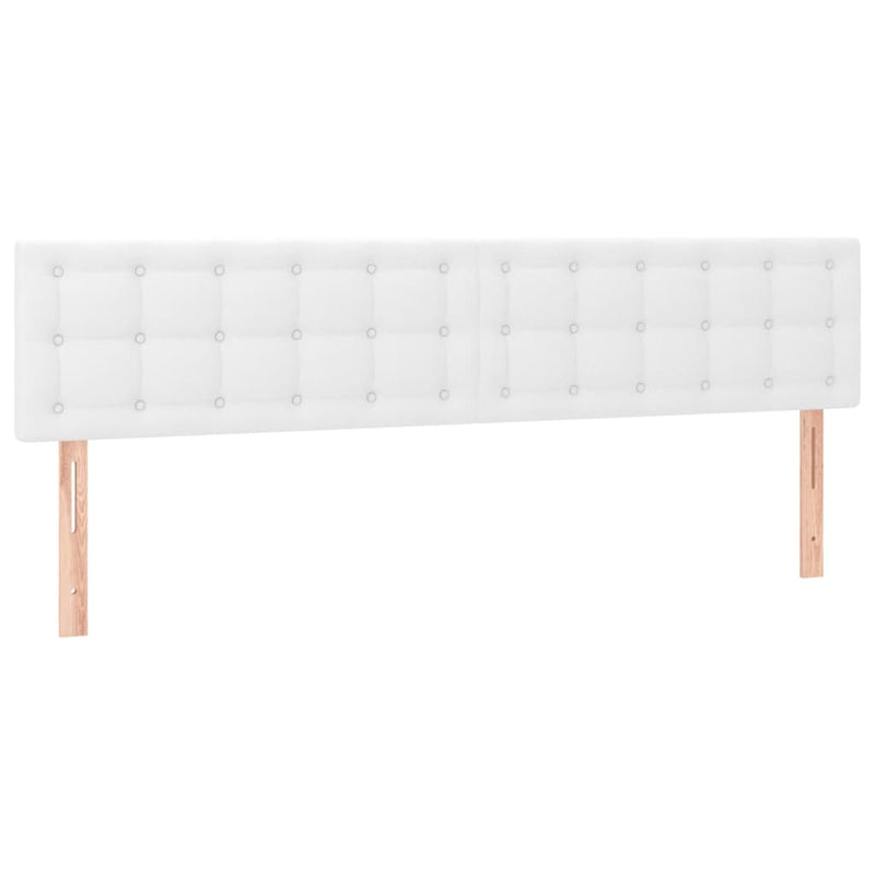 Pat box spring cu saltea, alb, 160x200 cm, piele ecologică
