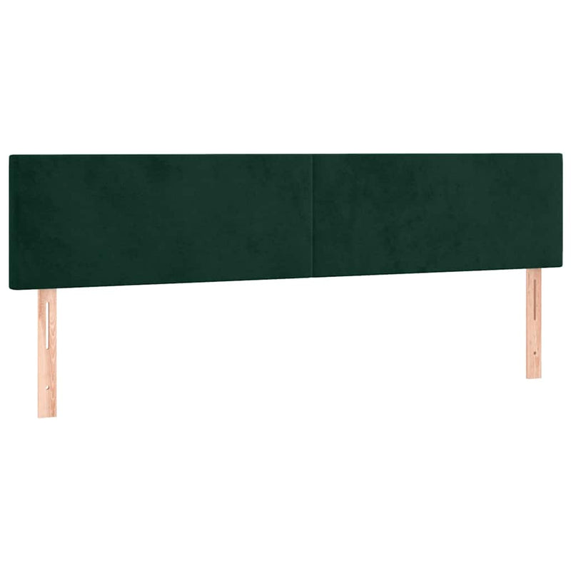 Pat box spring cu saltea, verde închis, 160x200 cm, catifea