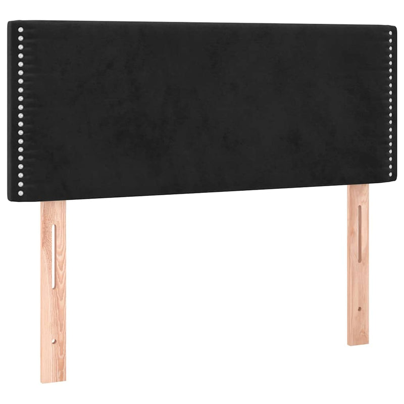 Pat box spring cu saltea, negru, 120x200 cm, catifea