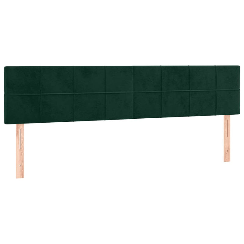 Pat box spring cu saltea, verde închis, 160x200 cm, catifea
