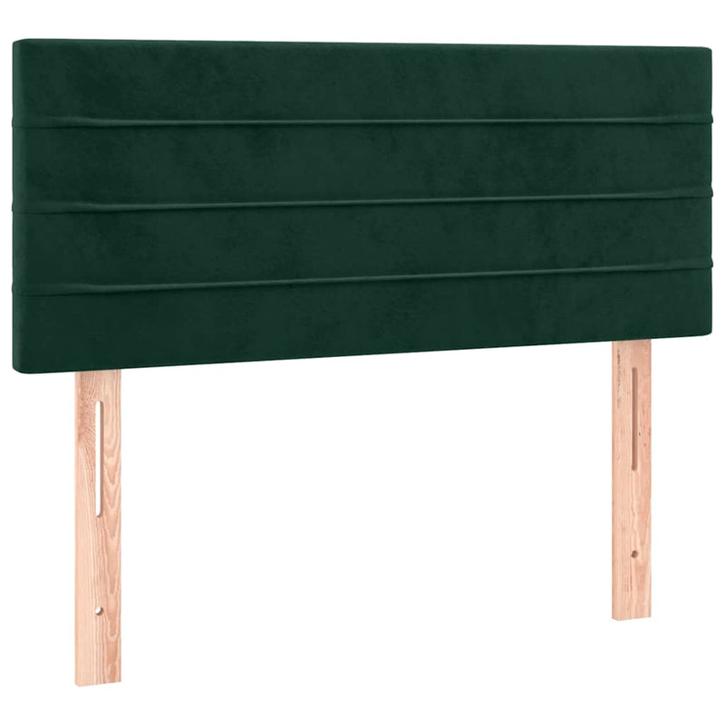 Pat box spring cu saltea, verde închis, 80x200 cm, catifea