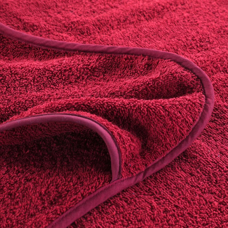 Prosoape de plajă, 6 buc., vișiniu, 60x135 cm, textil, 400 GSM