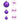 Set globuri de Crăciun 111 buc., violet, polistiren