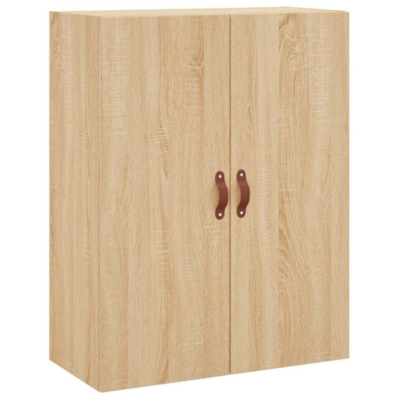 Dulapuri montate pe perete, 2 buc, stejar sonoma, 69,5x34x90 cm