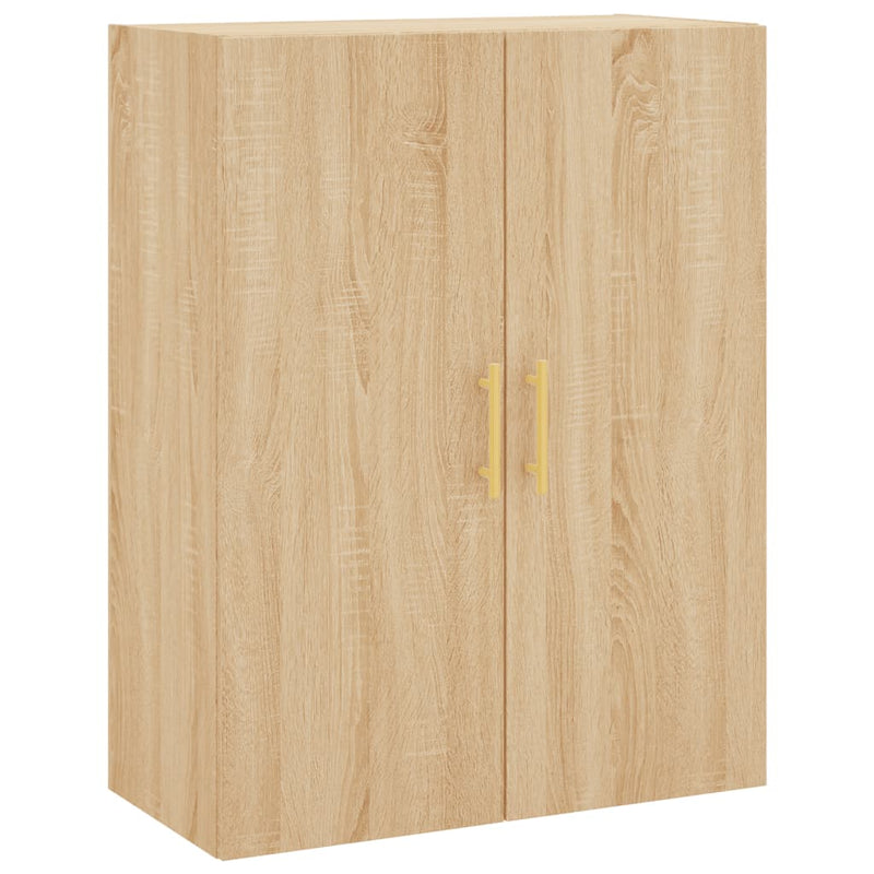Dulapuri montate pe perete, 2 buc, stejar sonoma, 69,5x34x90 cm