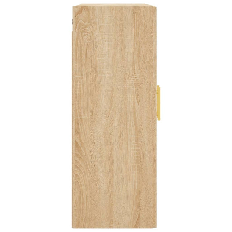 Dulapuri montate pe perete, 2 buc, stejar sonoma, 69,5x34x90 cm