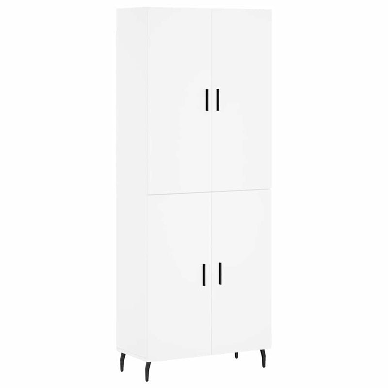Dulap înalt, alb, 69,5x34x180 cm, lemn compozit