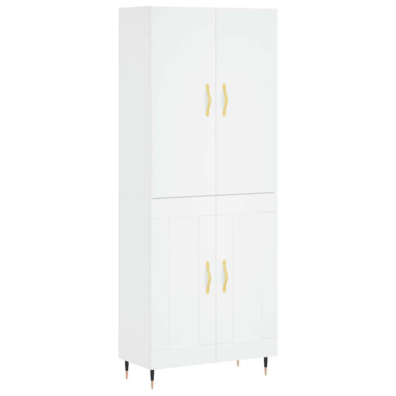 Dulap înalt, alb, 69,5x34x180 cm, lemn compozit