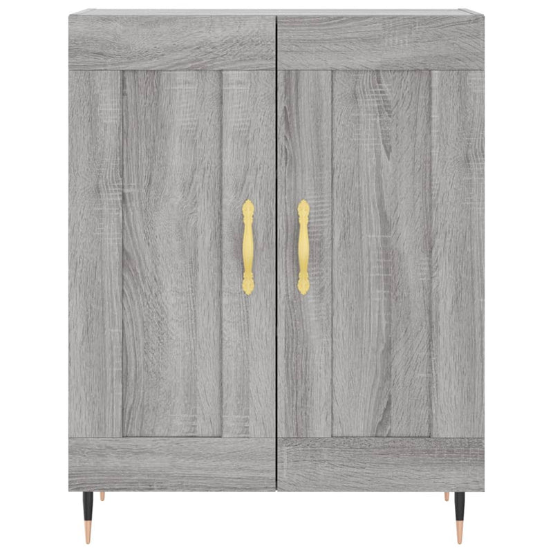 Dulap înalt, gri sonoma, 69,5x34x180 cm, lemn compozit