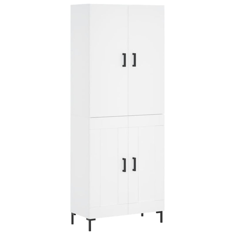Dulap înalt, alb, 69,5x34x180 cm, lemn compozit