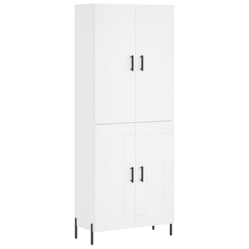 Dulap înalt, alb, 69,5x34x180 cm, lemn compozit