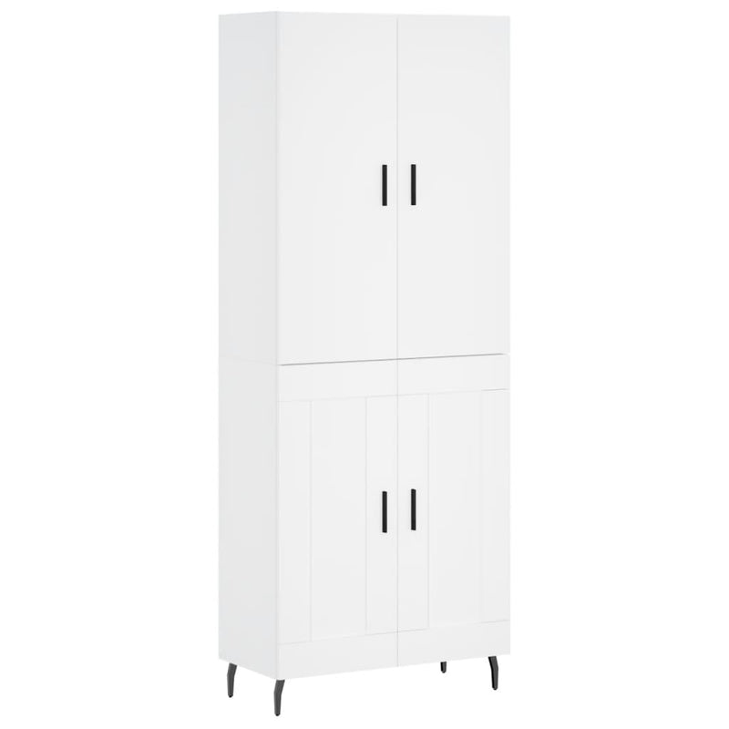 Dulap înalt, alb, 69,5x34x180 cm, lemn compozit