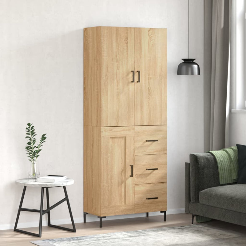 Dulap înalt, stejar sonoma, 69,5x34x180 cm, lemn compozit