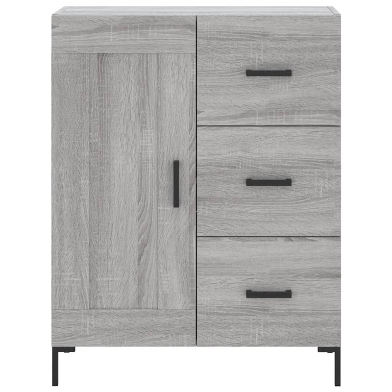 Dulap înalt, gri sonoma, 69,5x34x180 cm, lemn compozit