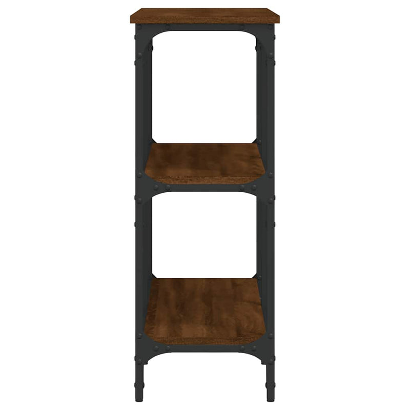 Măsuță consolă, stejar maro, 100x29x75 cm, lemn prelucrat