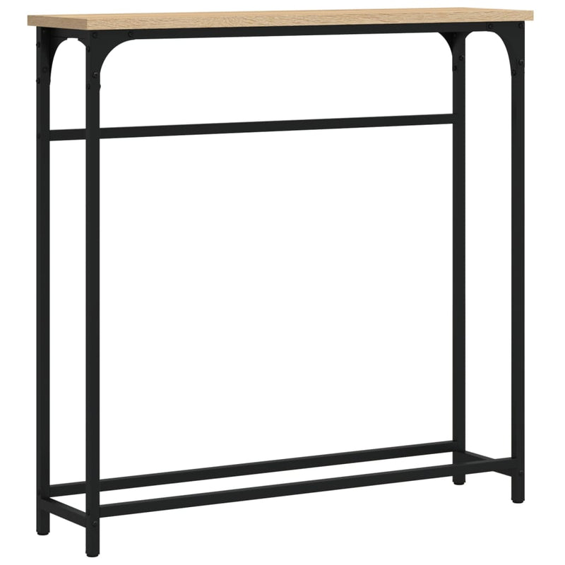 Masă consolă din stejar Sonoma, 75x19,5x75 cm, lemn stratificat