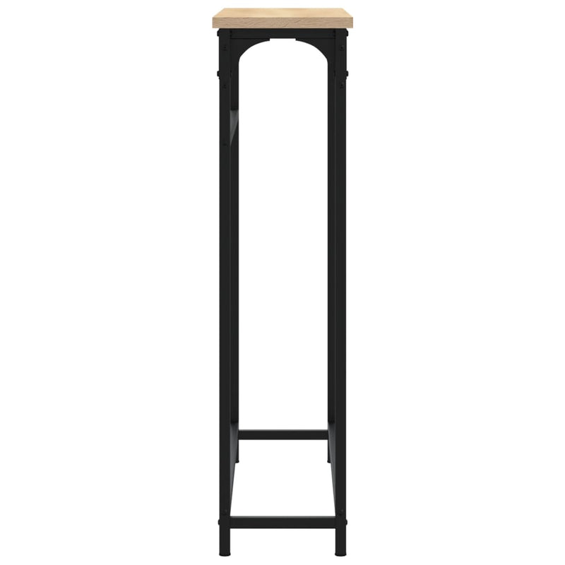 Masă consolă din stejar Sonoma, 75x19,5x75 cm, lemn stratificat