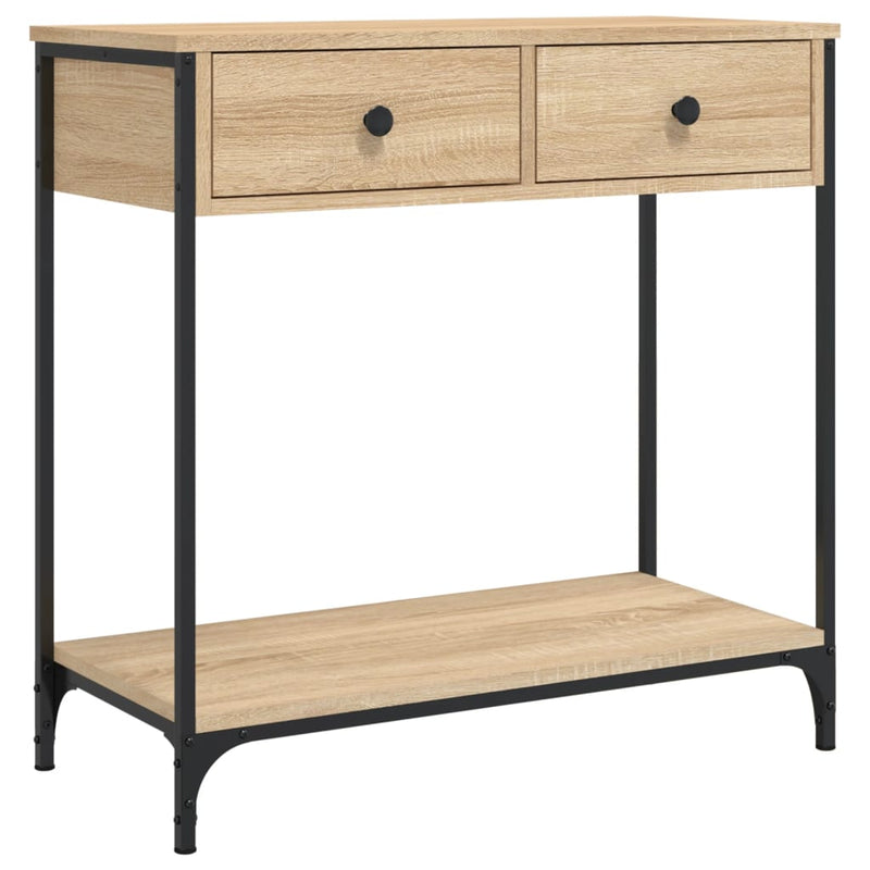 Masă consolă, stejar sonoma, 75x34,5x75 cm, lemn prelucrat