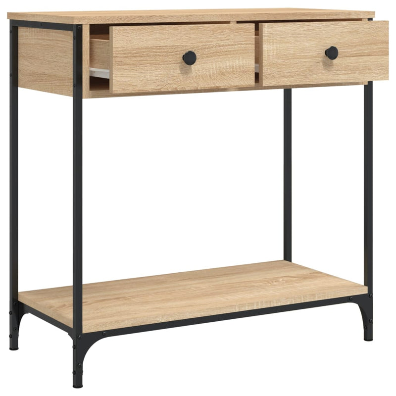 Masă consolă, stejar sonoma, 75x34,5x75 cm, lemn prelucrat