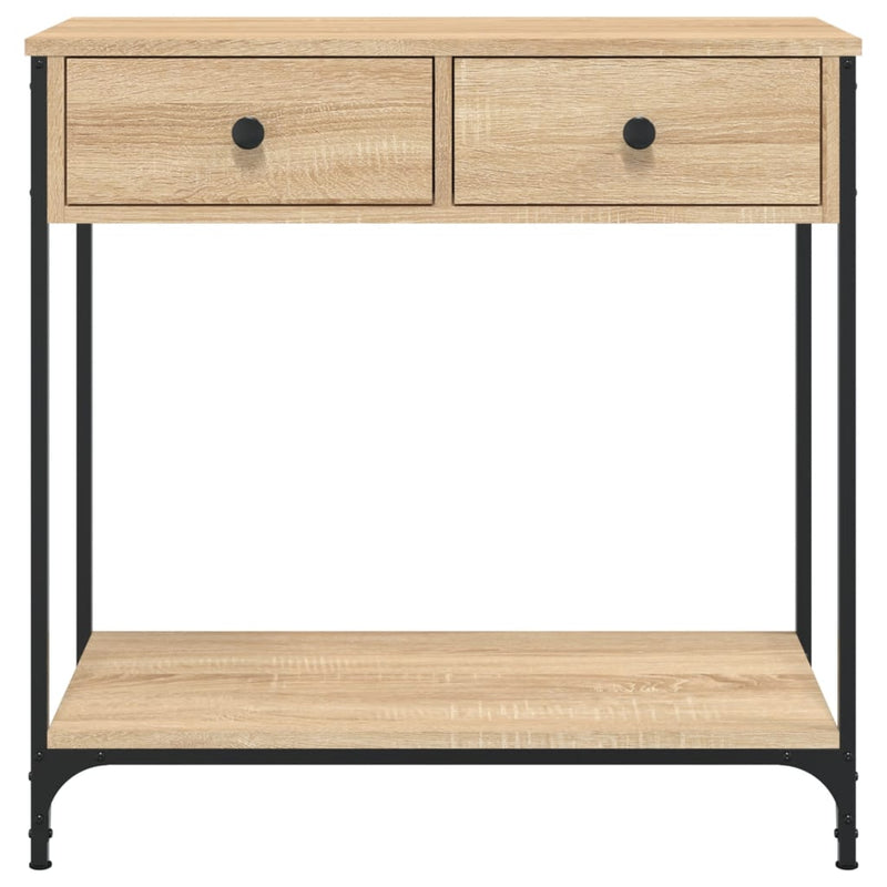 Masă consolă, stejar sonoma, 75x34,5x75 cm, lemn prelucrat