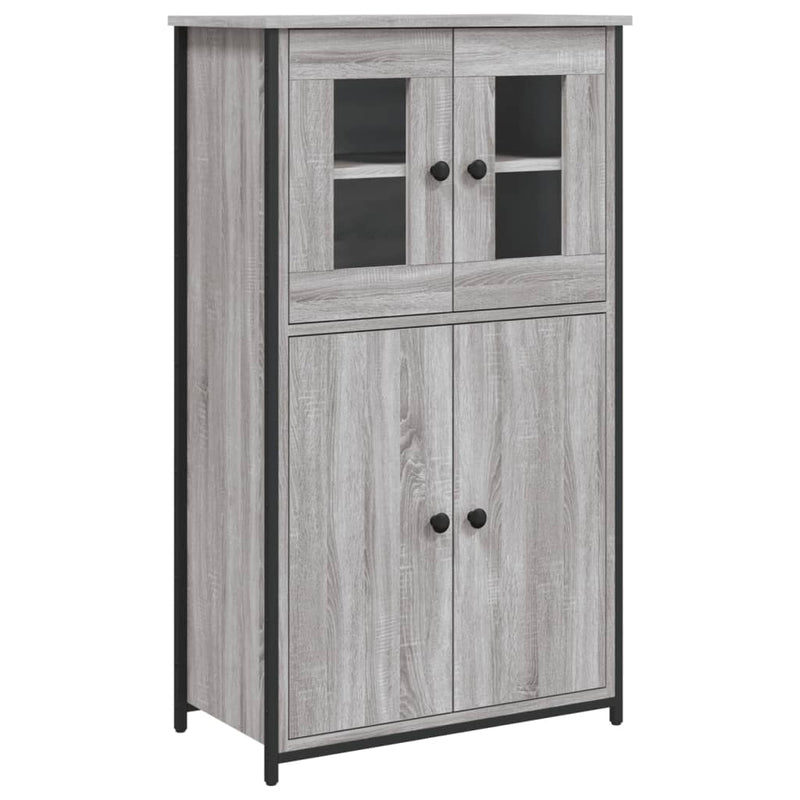 Dulap înalt, gri sonoma, 62x32x106,5 cm, lemn prelucrat