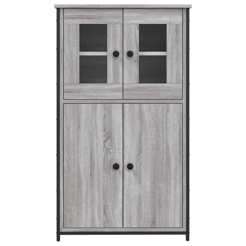 Dulap înalt, gri sonoma, 62x32x106,5 cm, lemn prelucrat