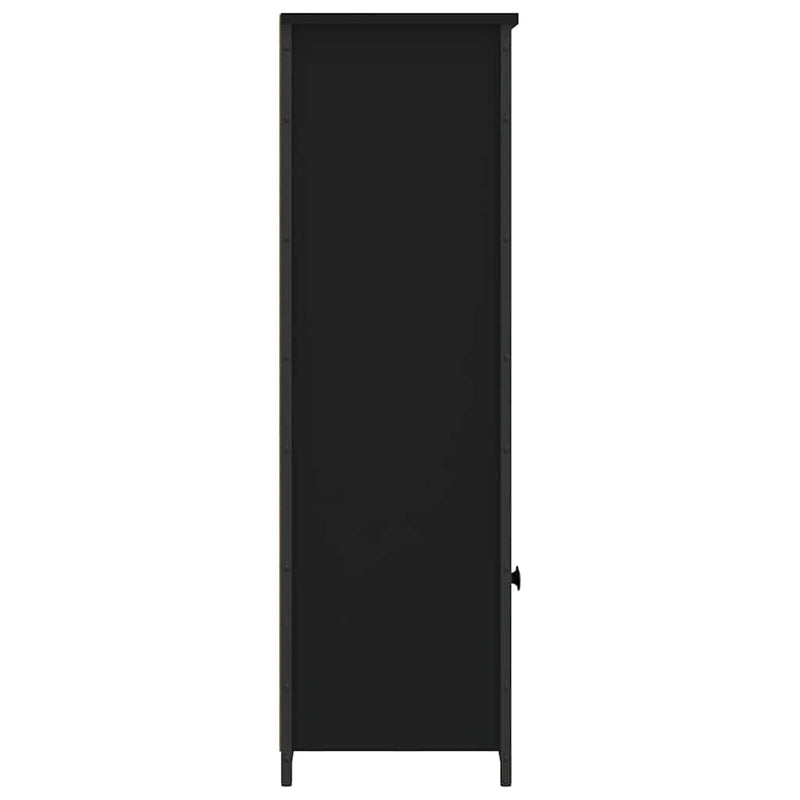 Dulap înalt, negru, 62x32x103,5 cm, lemn compozit