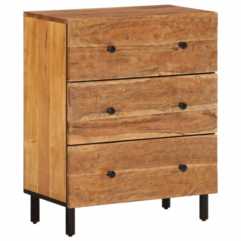 Dulap lateral, 60x33x75 cm, lemn masiv de acacia
