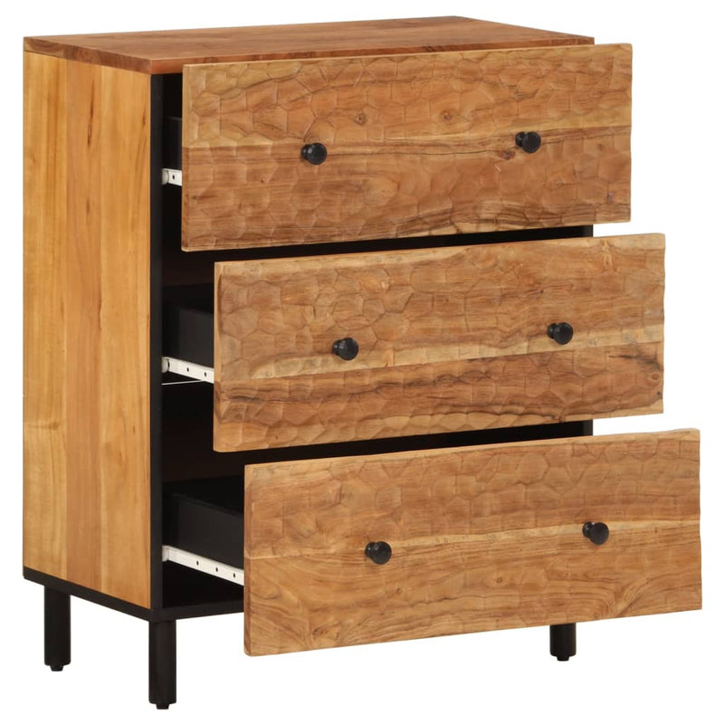Dulap lateral, 60x33x75 cm, lemn masiv de acacia