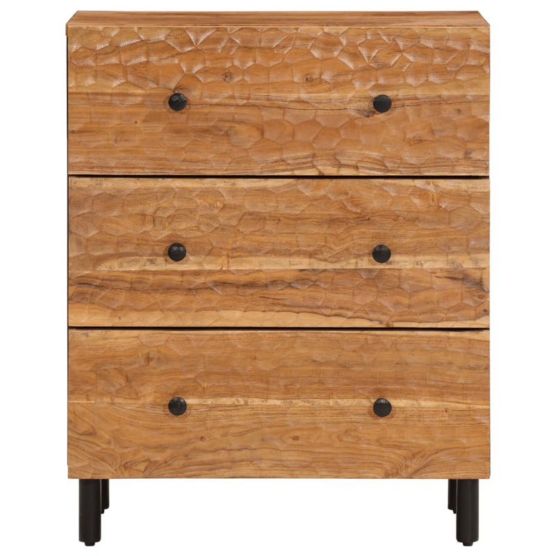 Dulap lateral, 60x33x75 cm, lemn masiv de acacia