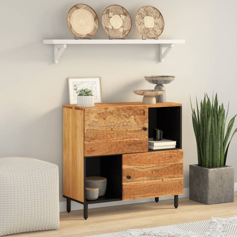 Dulap lateral, 80x33x75 cm, lemn masiv de acacia